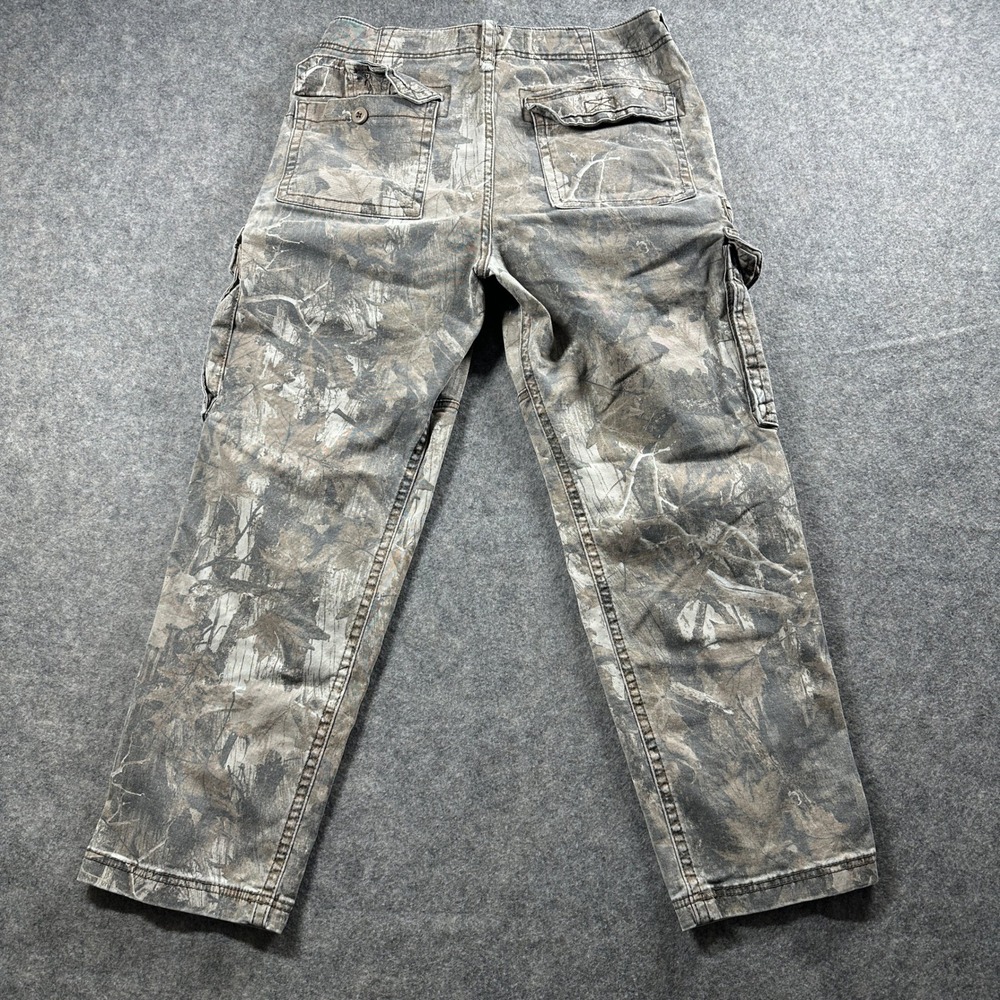 Hollister Cargo Pants Mens 31x26 Camo Mossy Oak Loose Fit Multi Pocket Tactical - Picture 2 of 11
